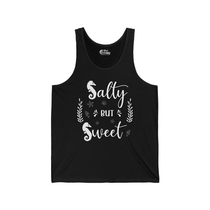 Salty But Sweet Seahorse Ocean Beach Shirt - Whimsical Summer Tee — Tank Top