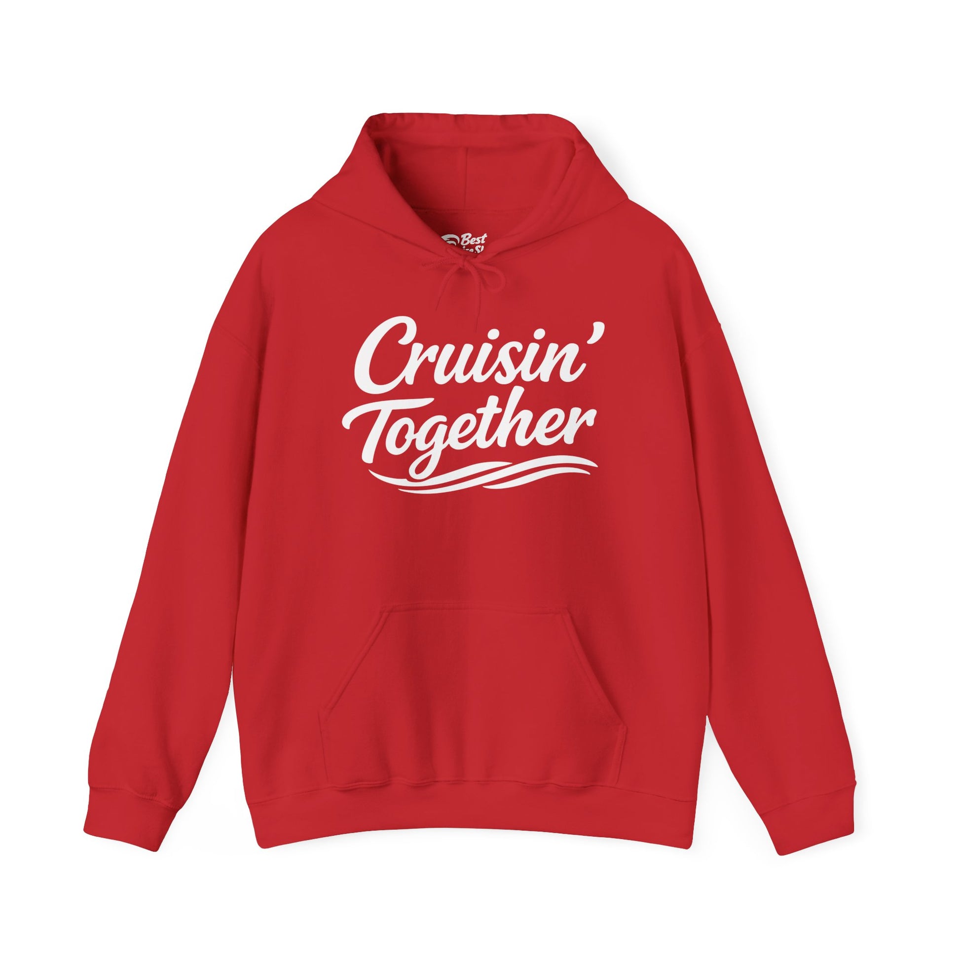Cruisin Together Group Unity Shirt with Bold Script and Wave Design Hoodie - View 5 - Best Cruise Shirts