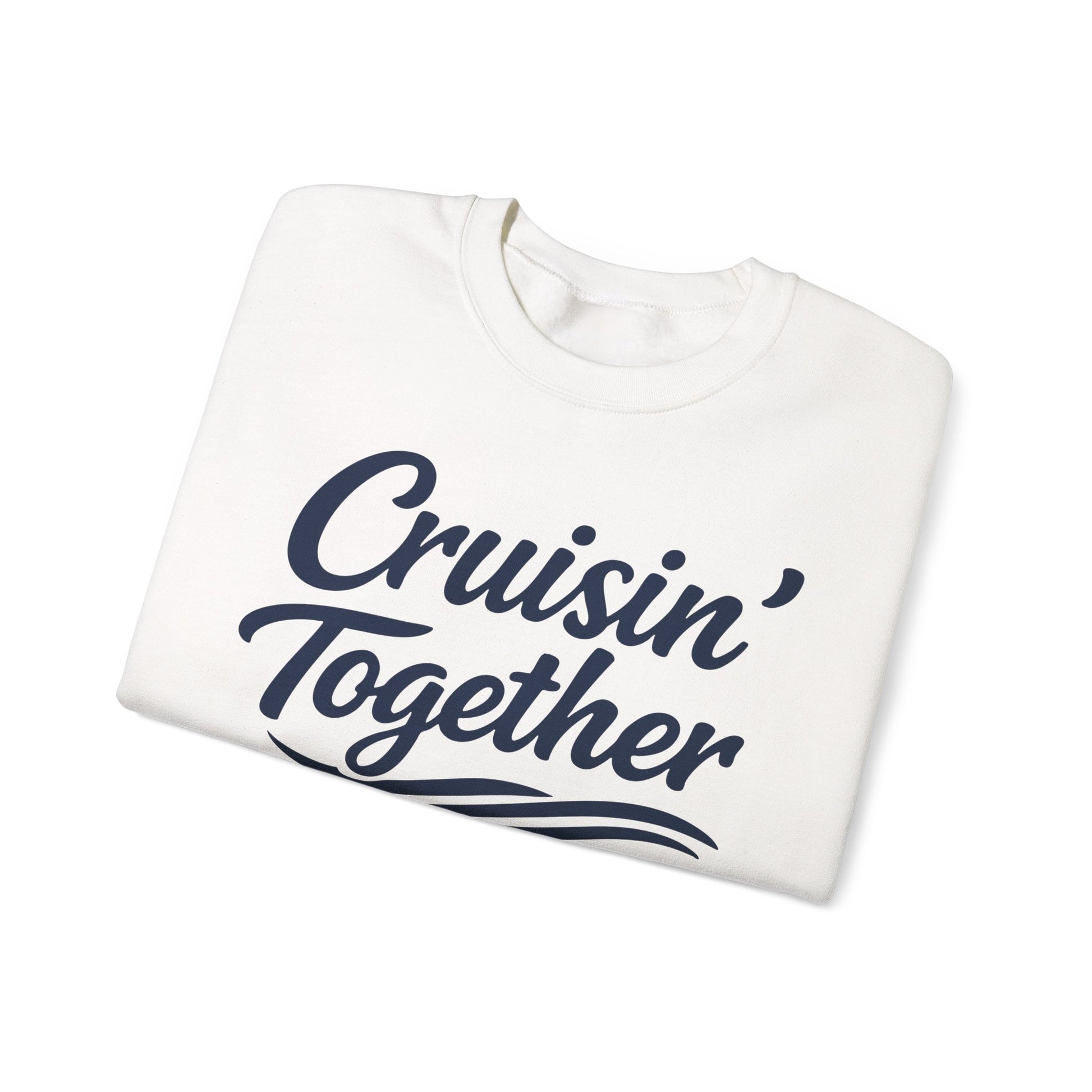Cruisin Together Group Unity Shirt with Bold Script and Wave Design Sweatshirt - View 11 - Best Cruise Shirts