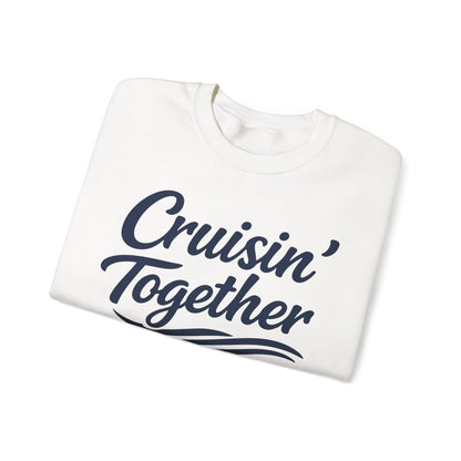 Cruisin Together Group Unity Shirt with Bold Script and Wave Design Sweatshirt - View 11 - Best Cruise Shirts