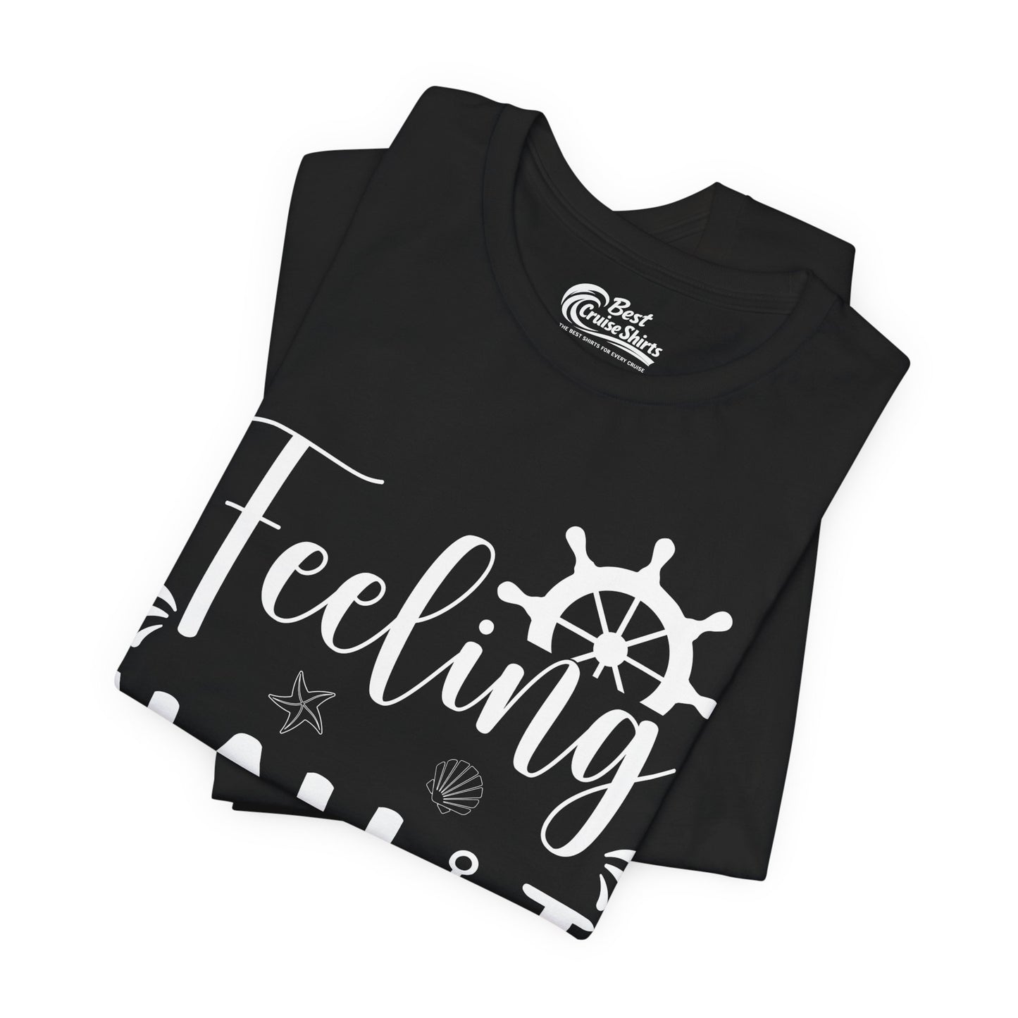 Feeling Nauti Shirt - Nautical Humor with Anchor Ship Wheel Starfish Premium Tee - View 3 - Best Cruise Shirts