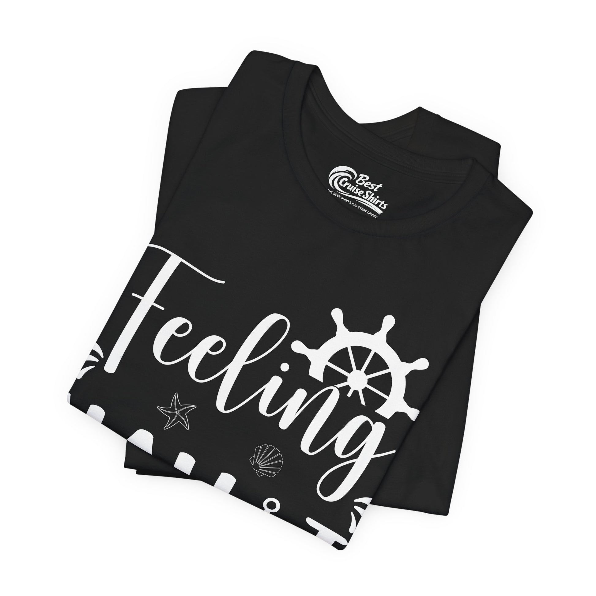 Feeling Nauti Shirt - Nautical Humor with Anchor Ship Wheel Starfish Premium Tee - View 3 - Best Cruise Shirts