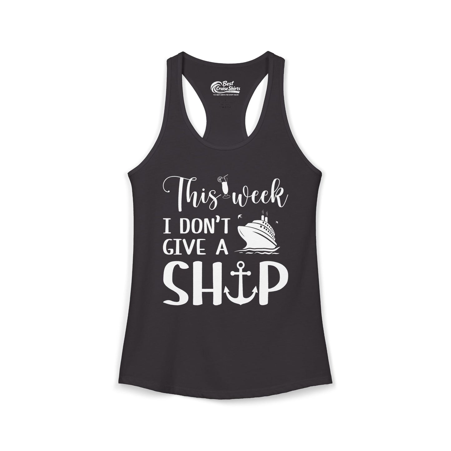 This Week I Don’t Give a Ship Funny Cruise Shirt With Nautical Icons Ladies Tank - Best Cruise Shirts
