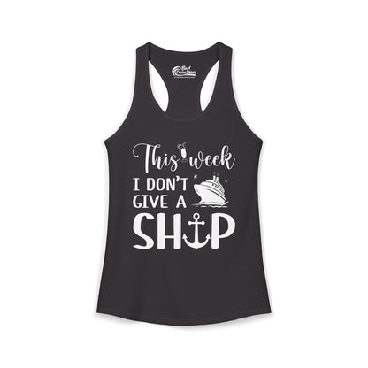 This Week I Don’t Give a Ship Funny Cruise Shirt With Nautical Icons Ladies Tank - Best Cruise Shirts