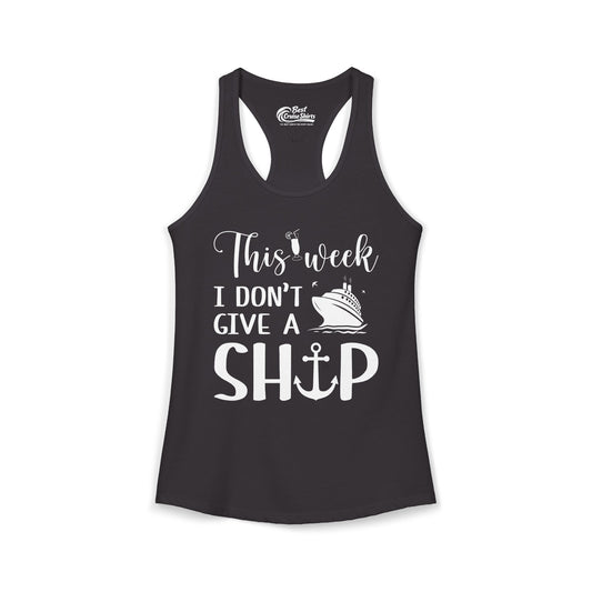 This Week I Don’t Give a Ship Funny Cruise Shirt With Nautical Icons Ladies Tank - Best Cruise Shirts