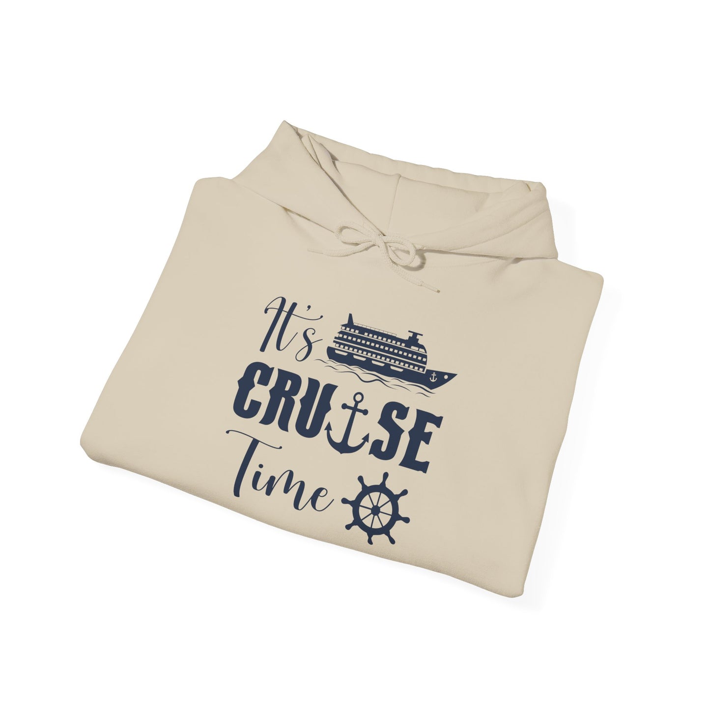 It’s Cruise Time Shirt - Nautical Ship Anchor Wheel Bold Graphic Hoodie - View 17 - Best Cruise Shirts