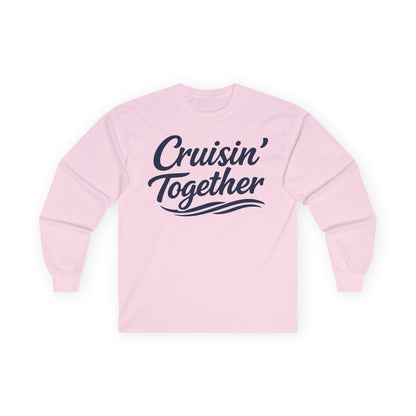 Cruisin Together Group Unity Shirt with Bold Script and Wave Design Long Sleeve - View 8 - Best Cruise Shirts