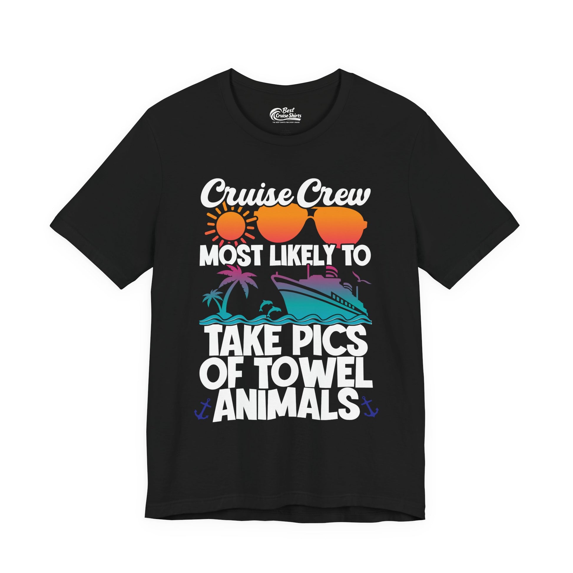 Cruise Crew Towel Animal Photo Squad Tropical Sunset Shirt Premium Tee - Best Cruise Shirts