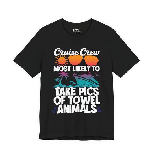 Cruise Crew Towel Animal Photo Squad Tropical Sunset Shirt Premium Tee - Best Cruise Shirts