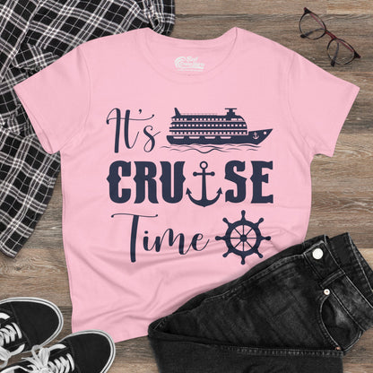 It’s Cruise Time Shirt - Nautical Ship Anchor Wheel Bold Graphic Ladies Tee - View 21 - Best Cruise Shirts