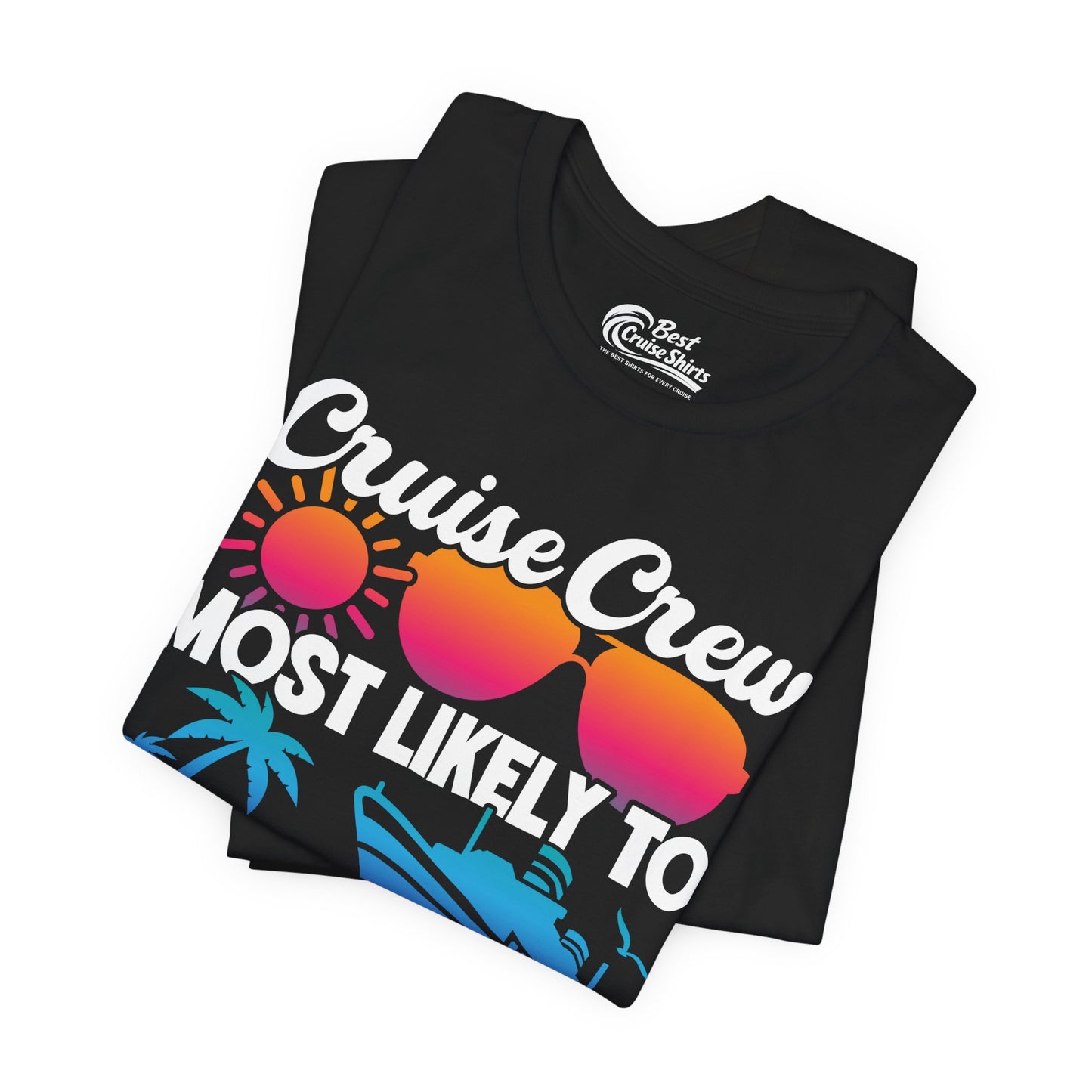 Cruise Crew Most Likely To Hang At The Pool Tropical Shirt Premium Tee - View 3 - Best Cruise Shirts