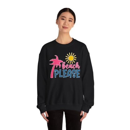 Beach Please Shirt - Tropical Palm Tree and Sun Funny Summer Tee Sweatshirt - View 4 - Best Cruise Shirts