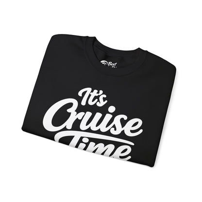 It’s Cruise Time Bold Nautical Wave Typography Cruise Shirt Sweatshirt - View 3 - Best Cruise Shirts