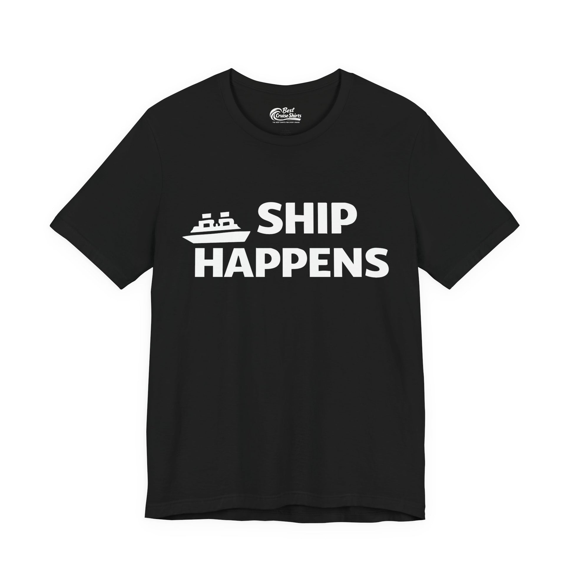 Ship Happens Funny Cruise Shirt With Bold Graphic Ship Pun Design Premium Tee - Best Cruise Shirts