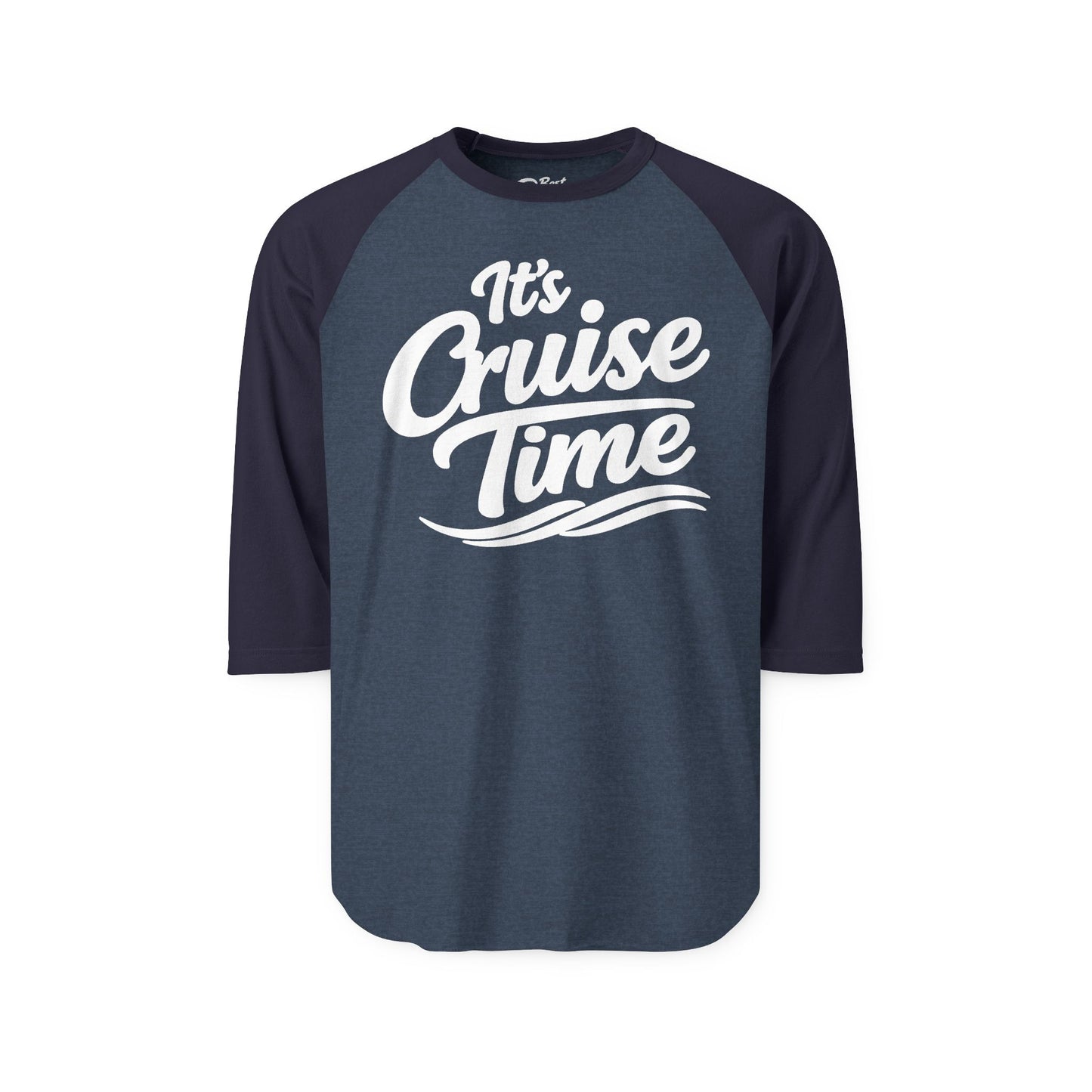 It’s Cruise Time Bold Nautical Wave Typography Cruise Shirt 3/4 Sleeve - Best Cruise Shirts