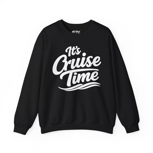 It’s Cruise Time Bold Nautical Wave Typography Cruise Shirt Sweatshirt - Best Cruise Shirts