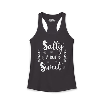 Salty But Sweet Seahorse Ocean Beach Shirt - Whimsical Summer Tee Ladies Tank - Best Cruise Shirts