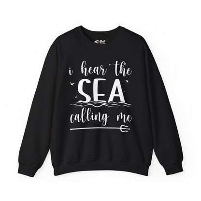 Sea Calling Nautical Beach Quote Shirt With Waves And Birds Art Sweatshirt - Best Cruise Shirts