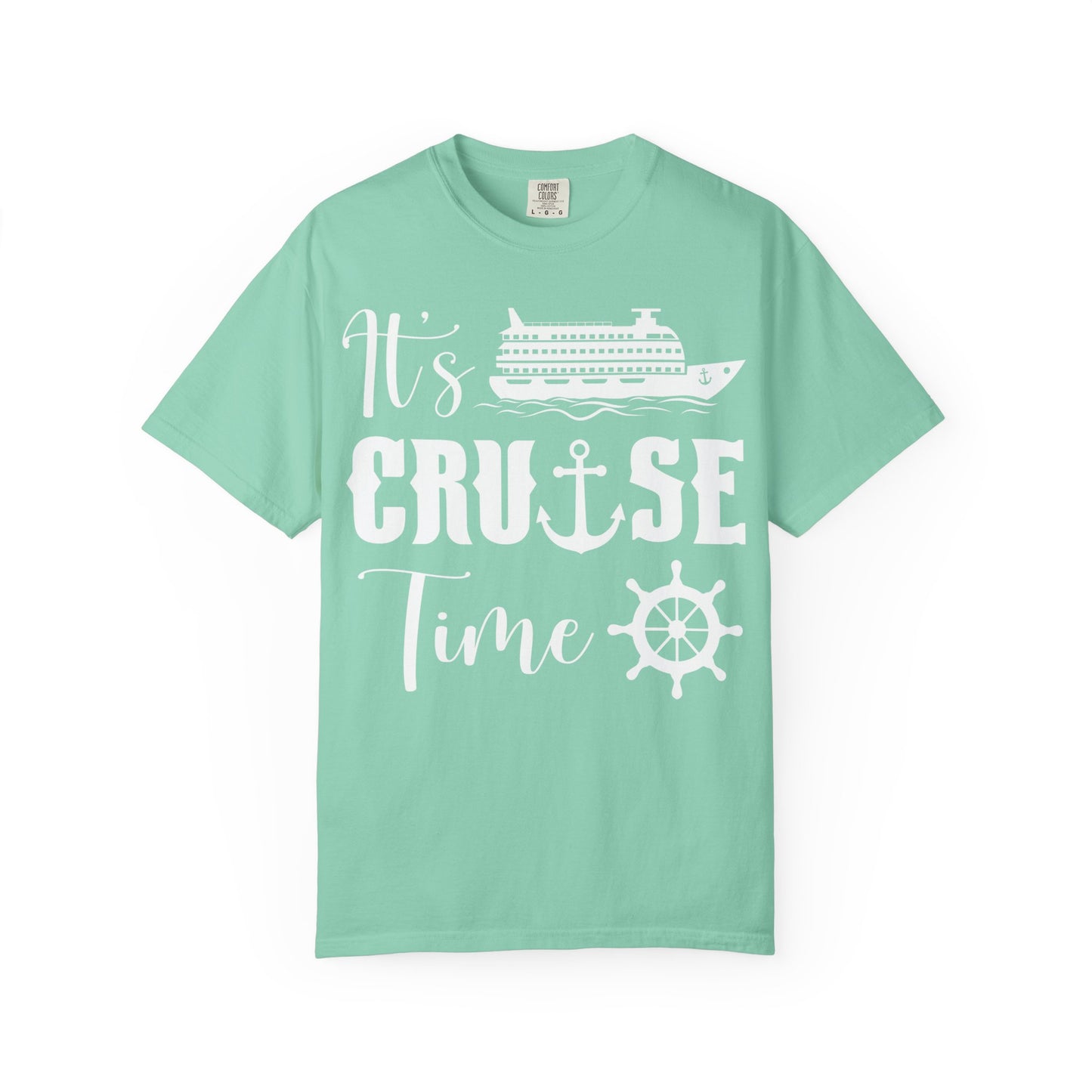 It’s Cruise Time Shirt - Nautical Ship Anchor Wheel Bold Graphic Comfort - View 3 - Best Cruise Shirts