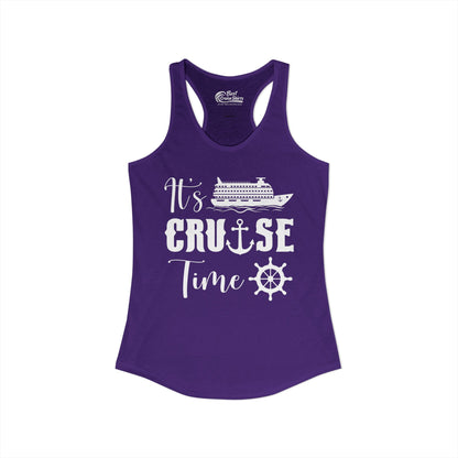 It’s Cruise Time Shirt - Nautical Ship Anchor Wheel Bold Graphic Ladies Tank - View 31 - Best Cruise Shirts