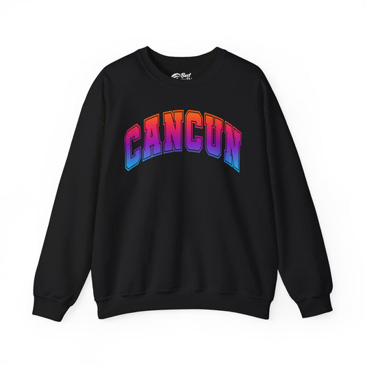 Cancun Mexico Bold Collegiate Style Shirt - Colorful Gradient Spring Break Sweatshirt - Best Cruise Shirts