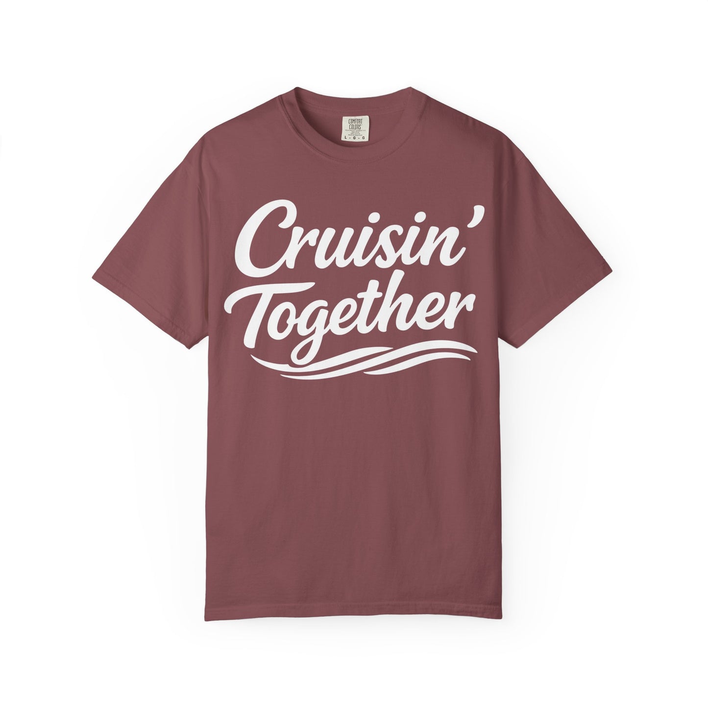 Cruisin Together Group Unity Shirt with Bold Script and Wave Design Comfort - Best Cruise Shirts
