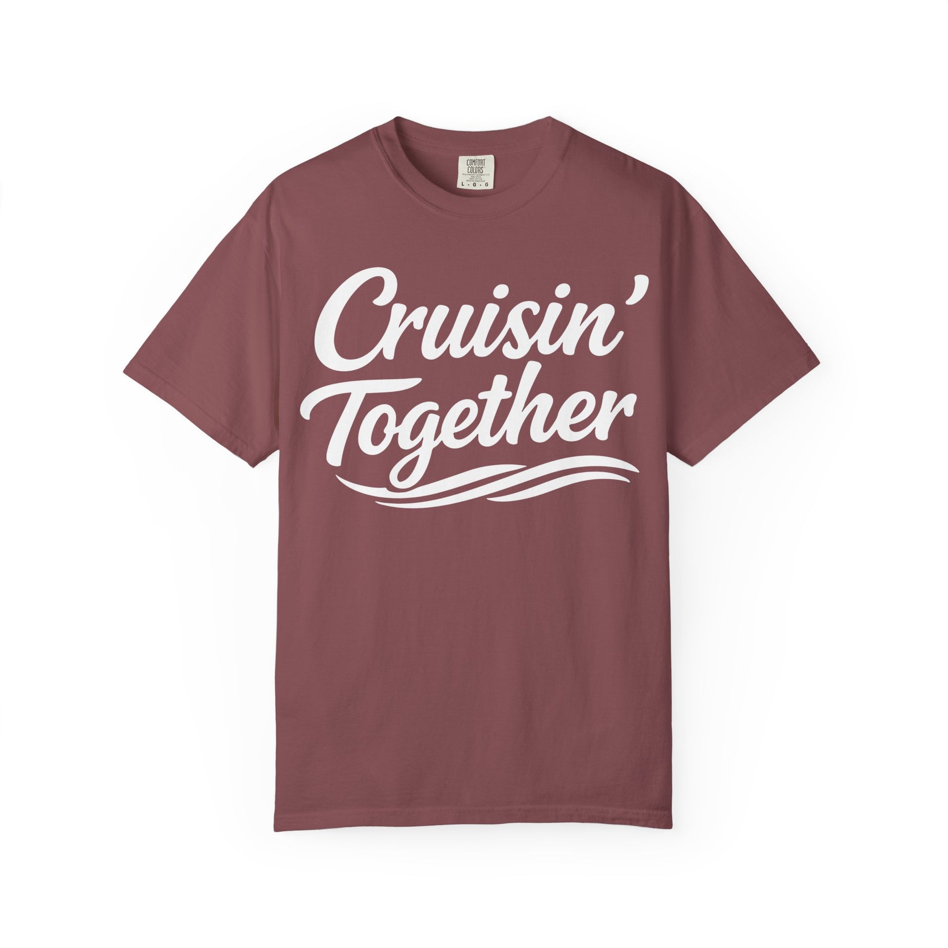 Cruisin Together Group Unity Shirt with Bold Script and Wave Design Comfort - Best Cruise Shirts