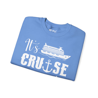 It’s Cruise Time Shirt - Nautical Ship Anchor Wheel Bold Graphic Sweatshirt - View 30 - Best Cruise Shirts
