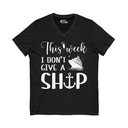 This Week I Don’t Give a Ship Funny Cruise Shirt With Nautical Icons V-Neck - Best Cruise Shirts