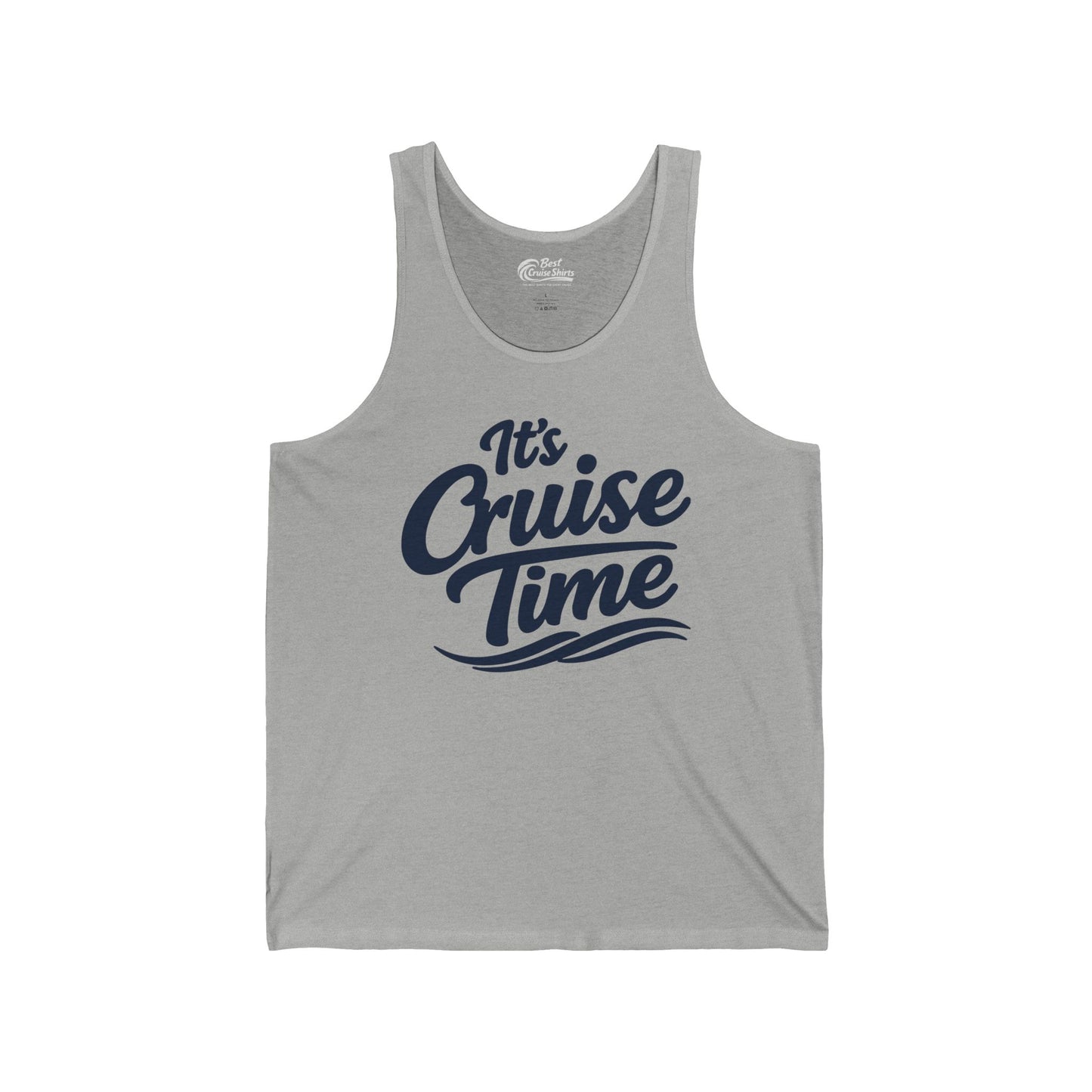 It’s Cruise Time Bold Nautical Wave Typography Cruise Shirt — Tank Top