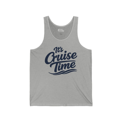 It’s Cruise Time Bold Nautical Wave Typography Cruise Shirt — Tank Top