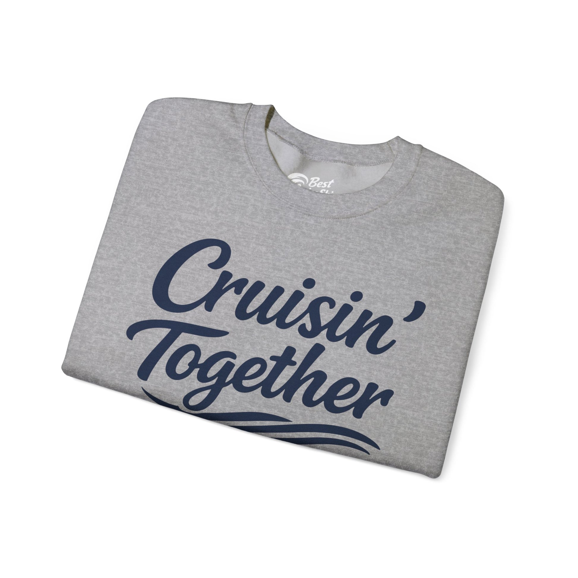 Cruisin Together Group Unity Shirt with Bold Script and Wave Design Sweatshirt - View 20 - Best Cruise Shirts