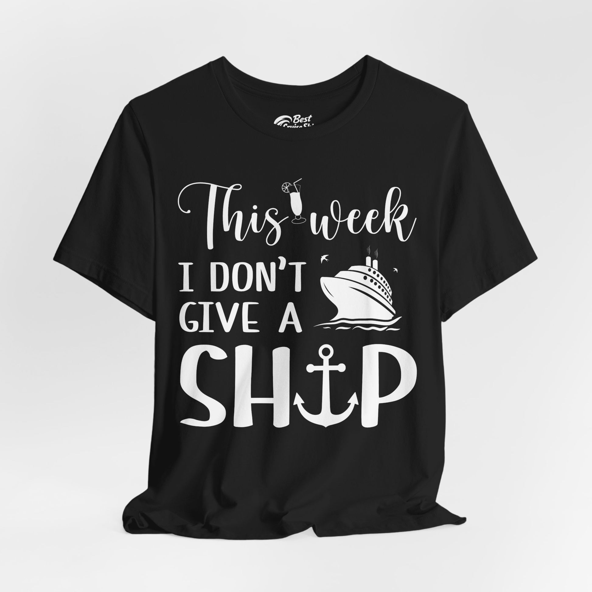 This Week I Don’t Give a Ship Funny Cruise Shirt With Nautical Icons Premium Tee - View 4 - Best Cruise Shirts