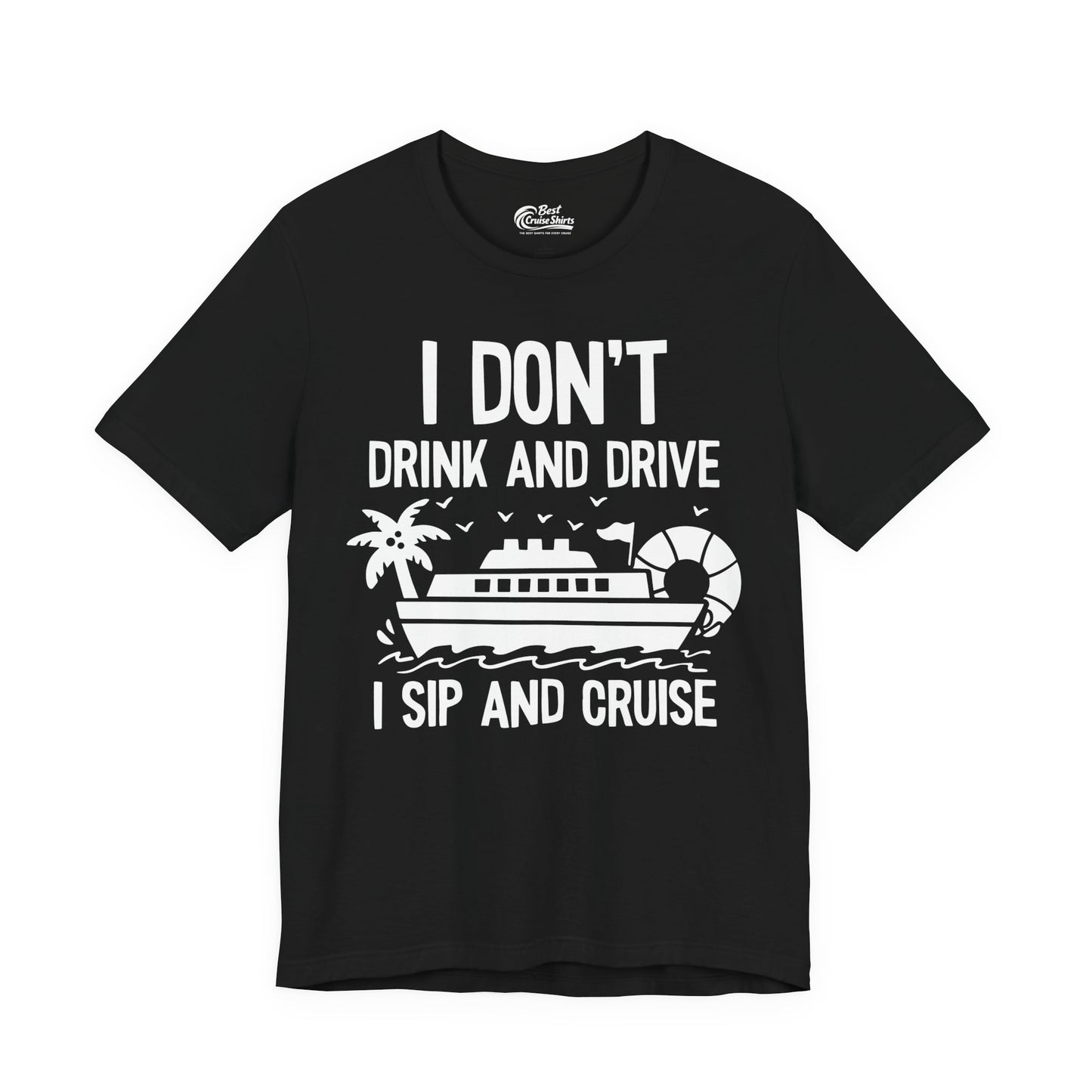 I Sip And Cruise Funny Drinking Shirt With Cruise Ship And Tropics Premium Tee - Best Cruise Shirts
