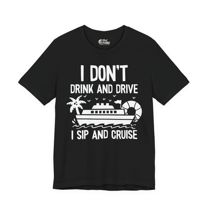 I Sip And Cruise Funny Drinking Shirt With Cruise Ship And Tropics Premium Tee - Best Cruise Shirts