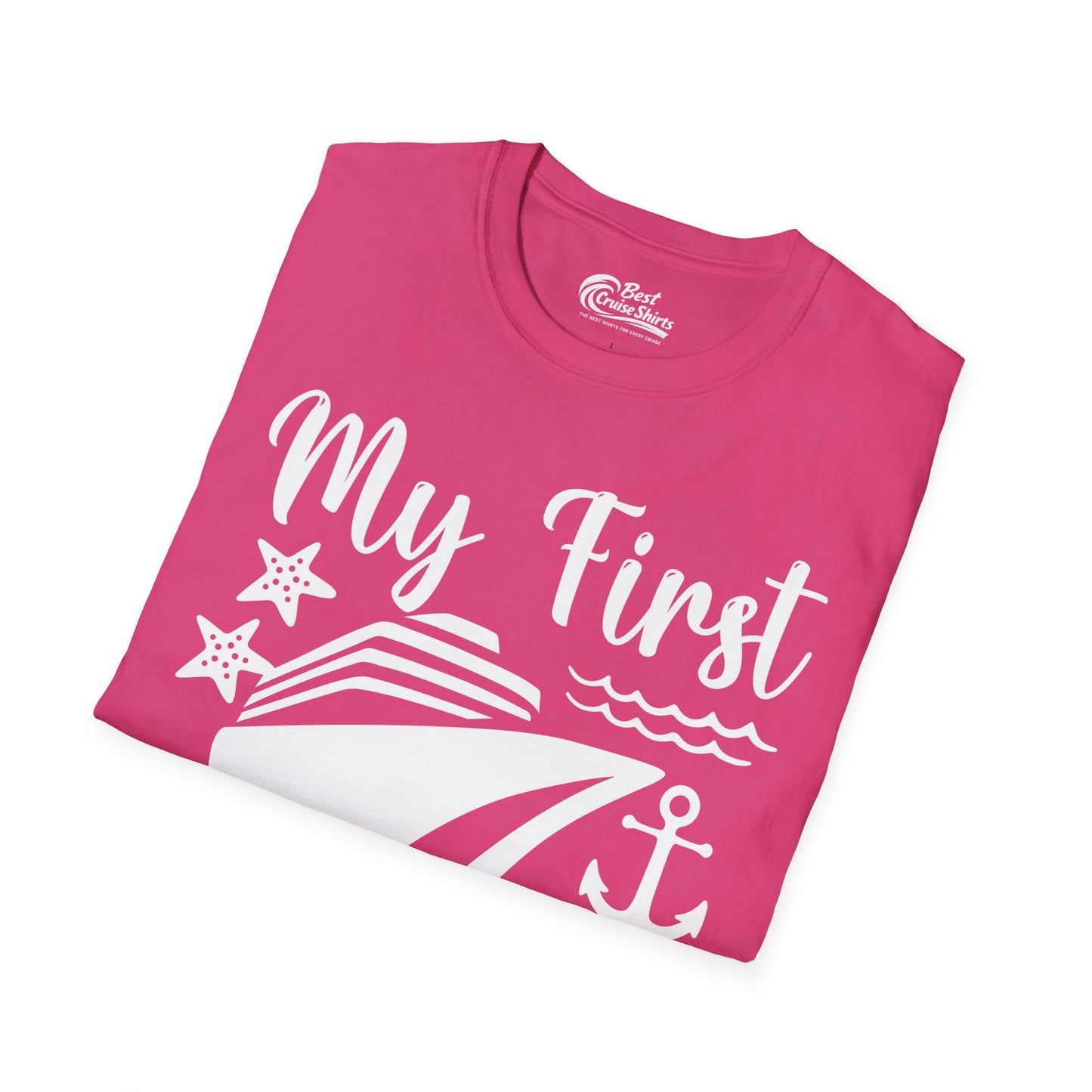My First Cruise Shirt - Nautical Ship Anchor Starfish Waves Design T-Shirt - View 12 - Best Cruise Shirts