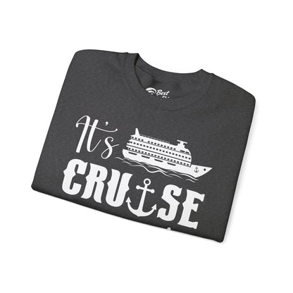 It’s Cruise Time Shirt - Nautical Ship Anchor Wheel Bold Graphic Sweatshirt - View 24 - Best Cruise Shirts