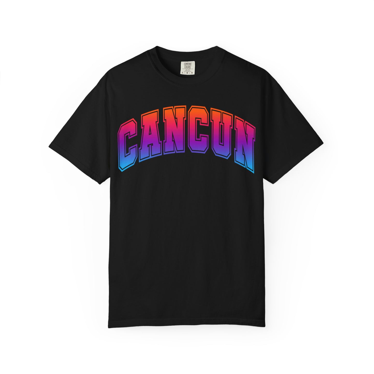 Cancun Mexico Bold Collegiate Style Shirt - Colorful Gradient Spring Break Comfort - Best Cruise Shirts