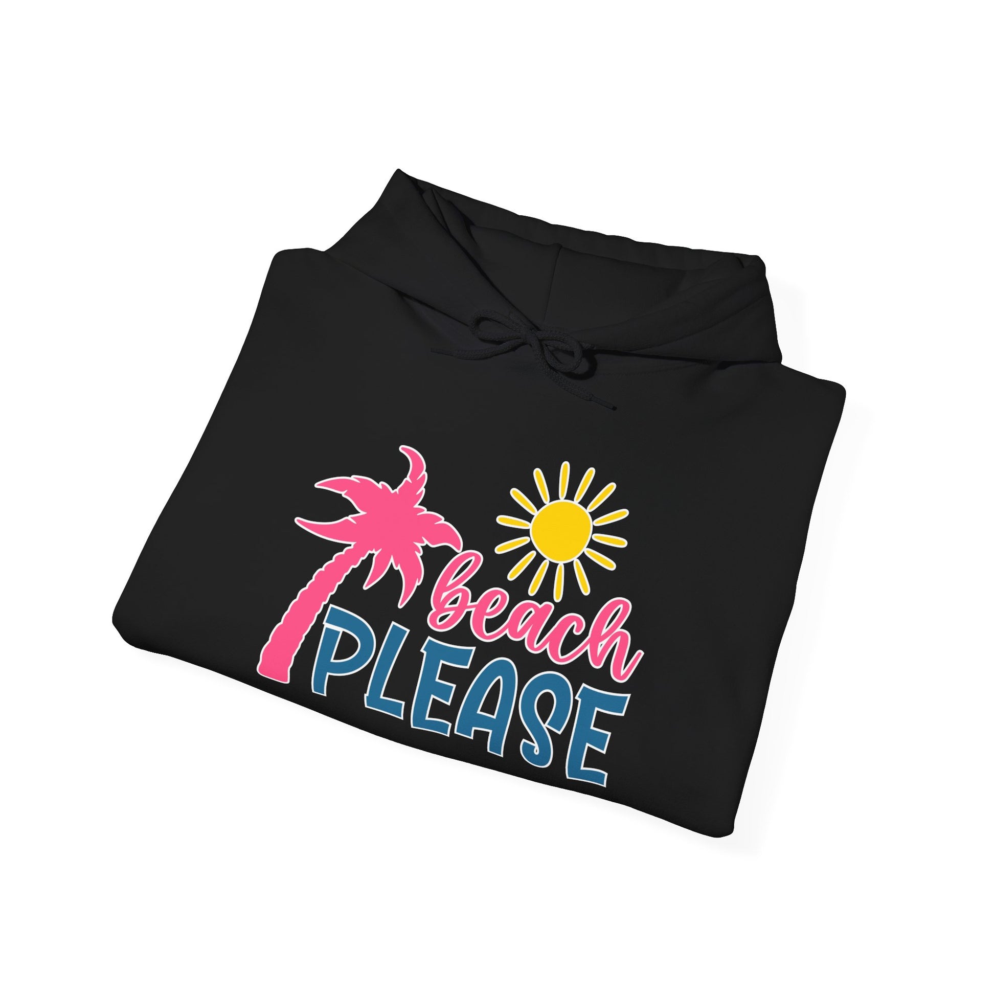 Beach Please Shirt - Tropical Palm Tree and Sun Funny Summer Tee Hoodie - View 4 - Best Cruise Shirts