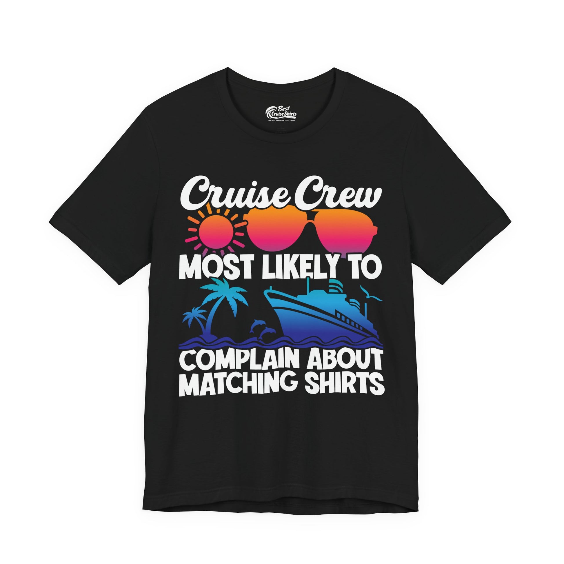 Cruise Crew Funny Matching Shirt Bold Sunglasses Tropical Ship Tee Premium Tee - Best Cruise Shirts