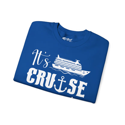 It’s Cruise Time Shirt - Nautical Ship Anchor Wheel Bold Graphic Sweatshirt - View 33 - Best Cruise Shirts