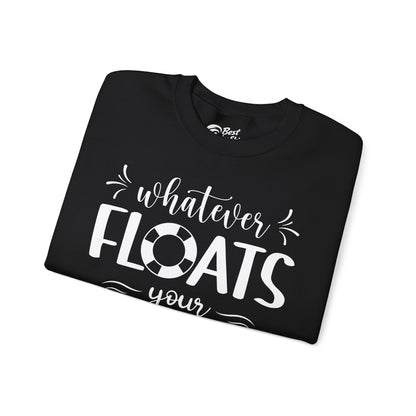 Whatever Floats Your Boat Nautical Humor Shirt With Whimsical Typography Sweatshirt - View 3 - Best Cruise Shirts