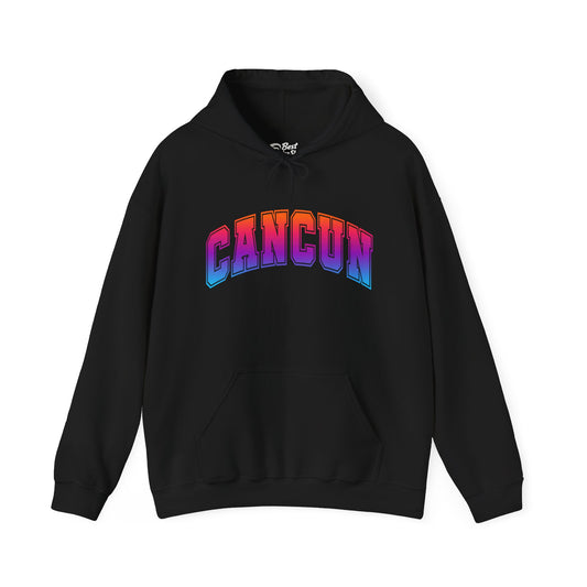 Cancun Mexico Bold Collegiate Style Shirt - Colorful Gradient Spring Break Hoodie - Best Cruise Shirts