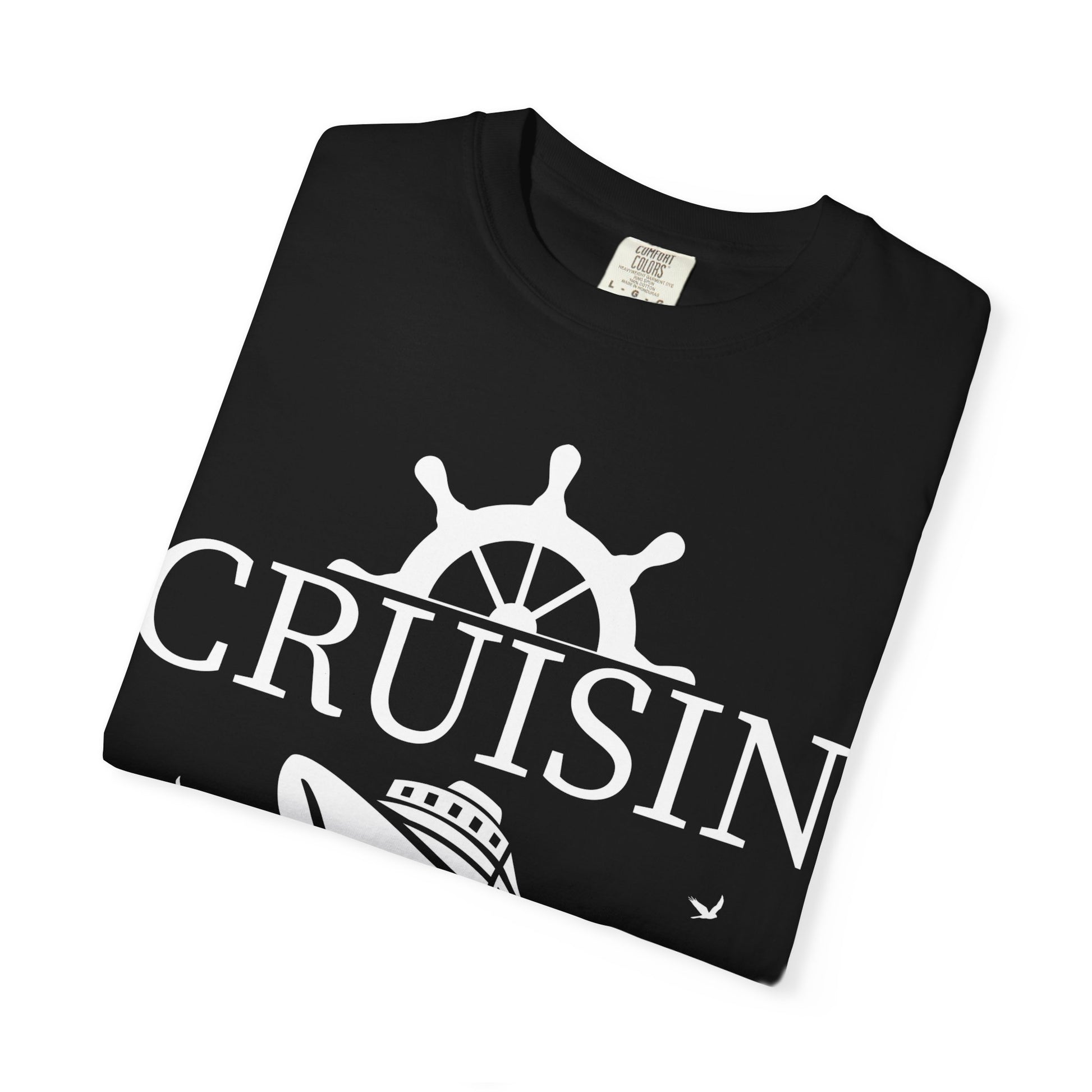 Cruisin Vibes Nautical Ocean Adventure Shirt - Bold Line Art Design Comfort - View 3 - Best Cruise Shirts