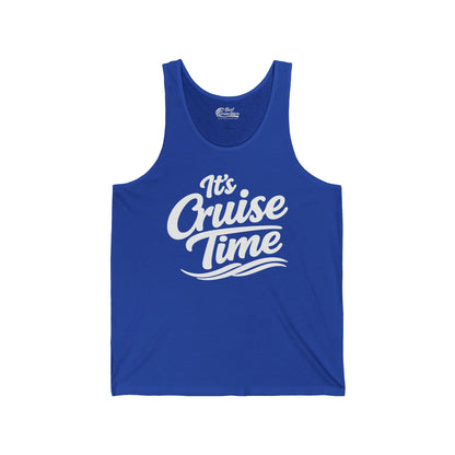 It’s Cruise Time Bold Nautical Wave Typography Cruise Shirt — Tank Top