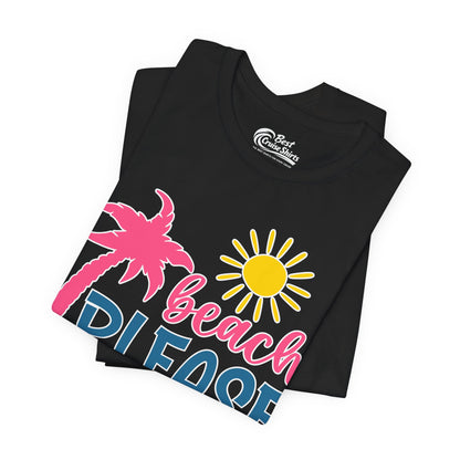 Beach Please Shirt - Tropical Palm Tree and Sun Funny Summer Tee Premium Tee - View 3 - Best Cruise Shirts