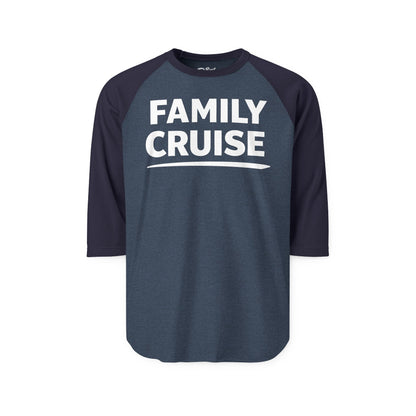 Family Cruise Celebration Bold Lettering Group Trip Shirt 3/4 Sleeve - Best Cruise Shirts