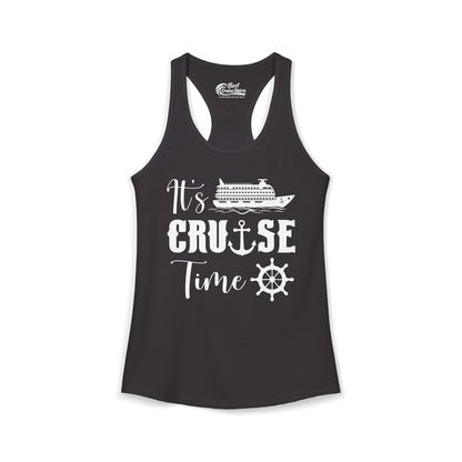 It’s Cruise Time Shirt - Nautical Ship Anchor Wheel Bold Graphic Ladies Tank - Best Cruise Shirts