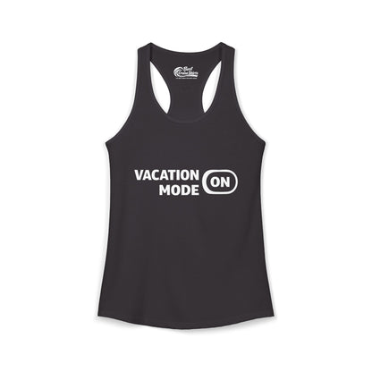 Vacation Mode On Minimalist Switch Graphic Funny Travel Shirt Ladies Tank - Best Cruise Shirts