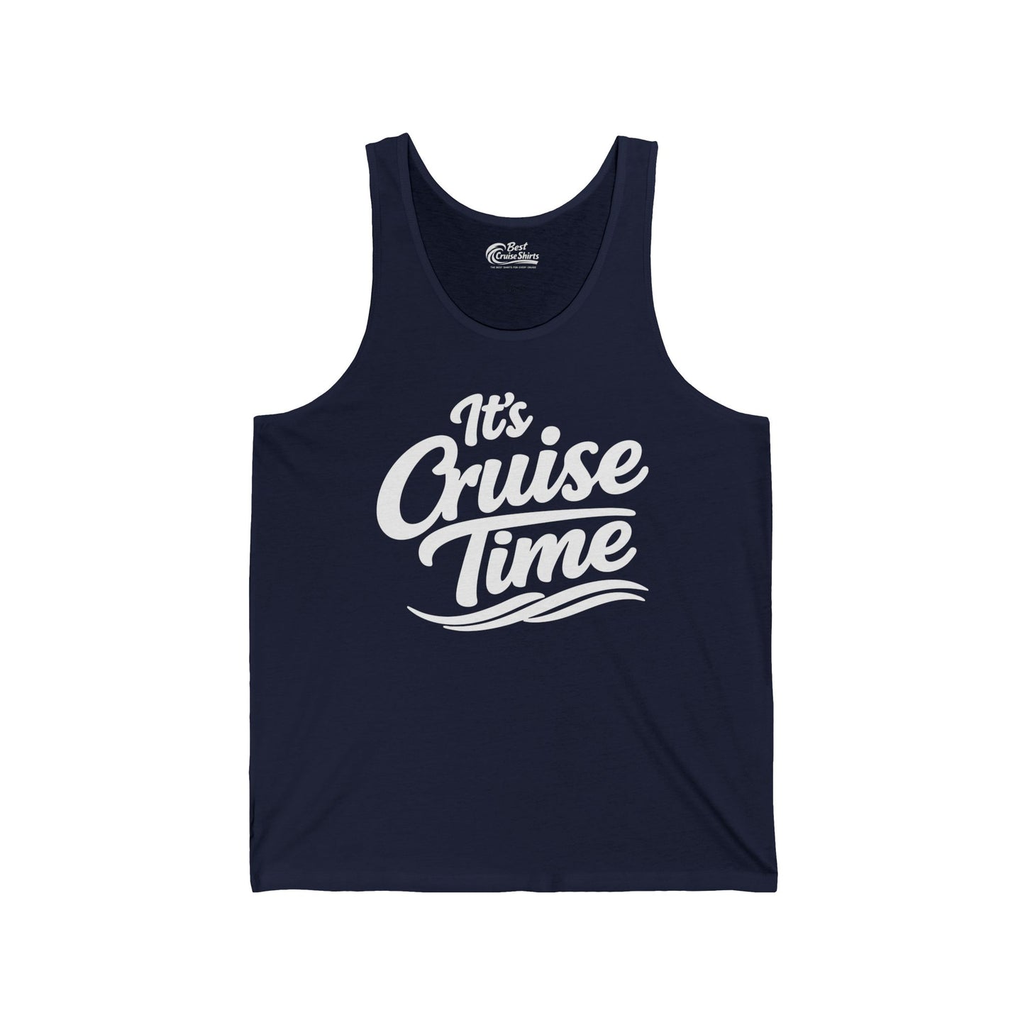 It’s Cruise Time Bold Nautical Wave Typography Cruise Shirt — Tank Top